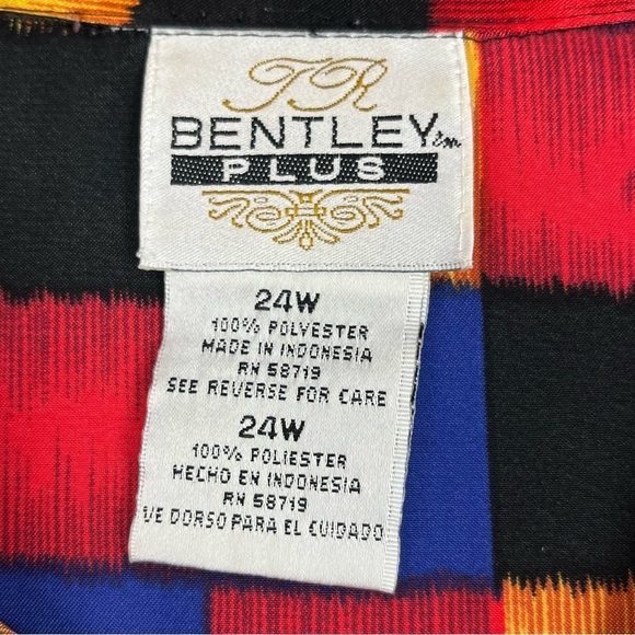 TR Bentley Plus Womens Blouse Button Front Long Sleeve Top 24W - Picture 8 of 9